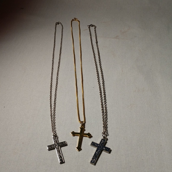 Vintage Set of 3 Religious Crosses - Picture 2 of 7
